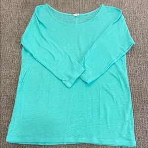 J.Crew 100% Linen 3/4 Sleeve Top